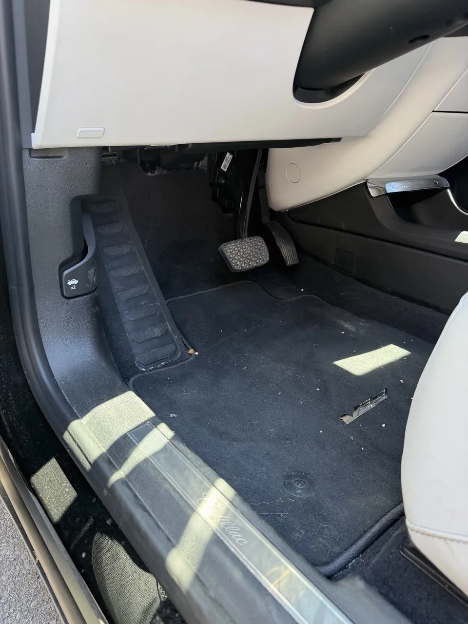 Cadillac Lyriq floor before detailing Toronto